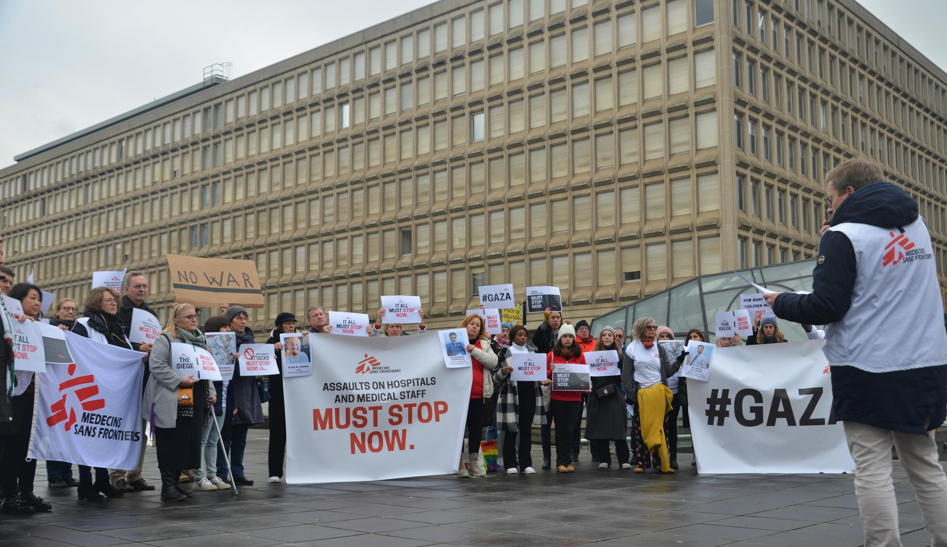 Rassemblement pour Gaza à Luxembourg. 18 décembre, 2023 © MSF