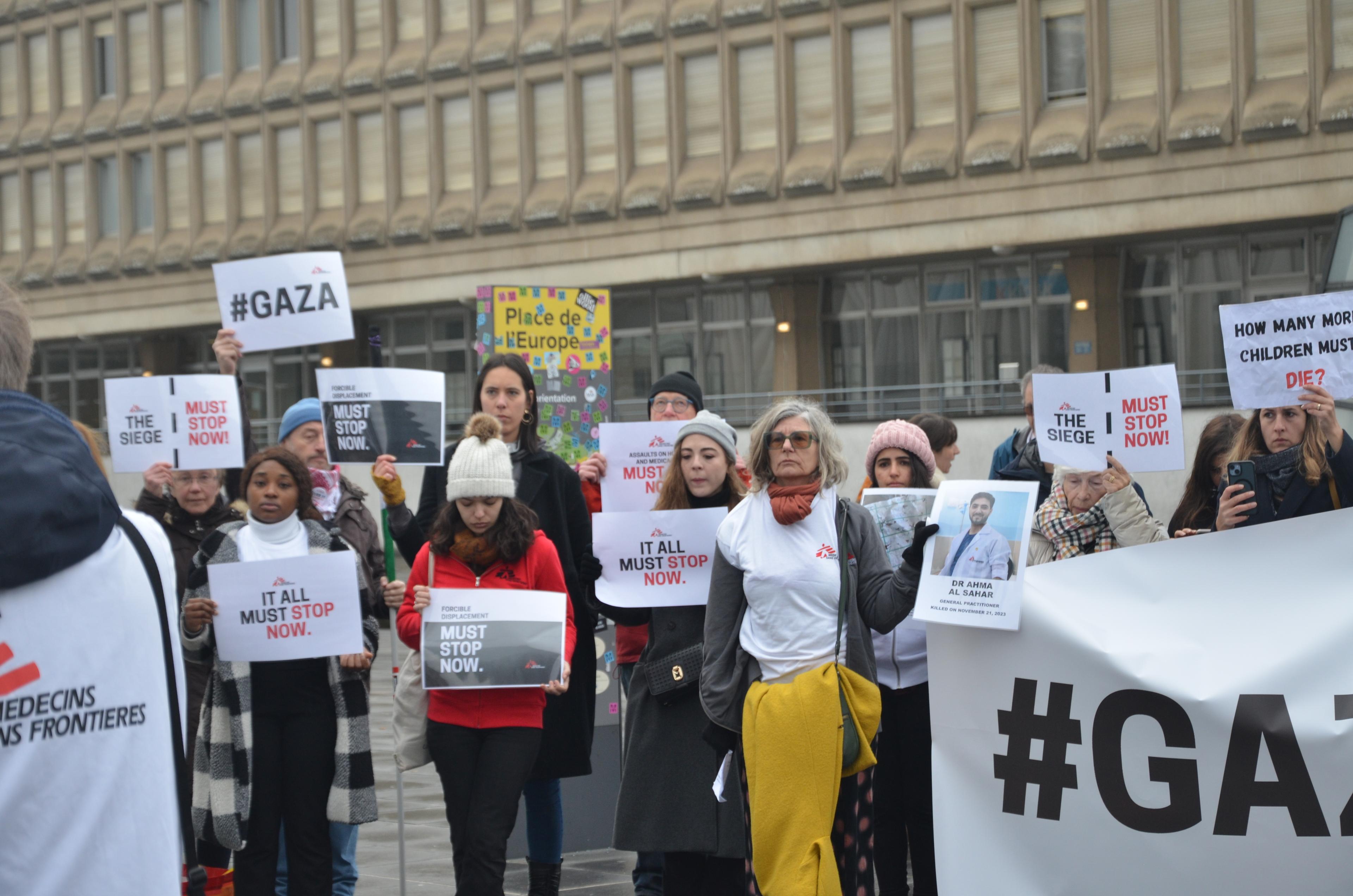 Rassemblement pour Gaza à Luxembourg. 18 décembre, 2023 © MSF