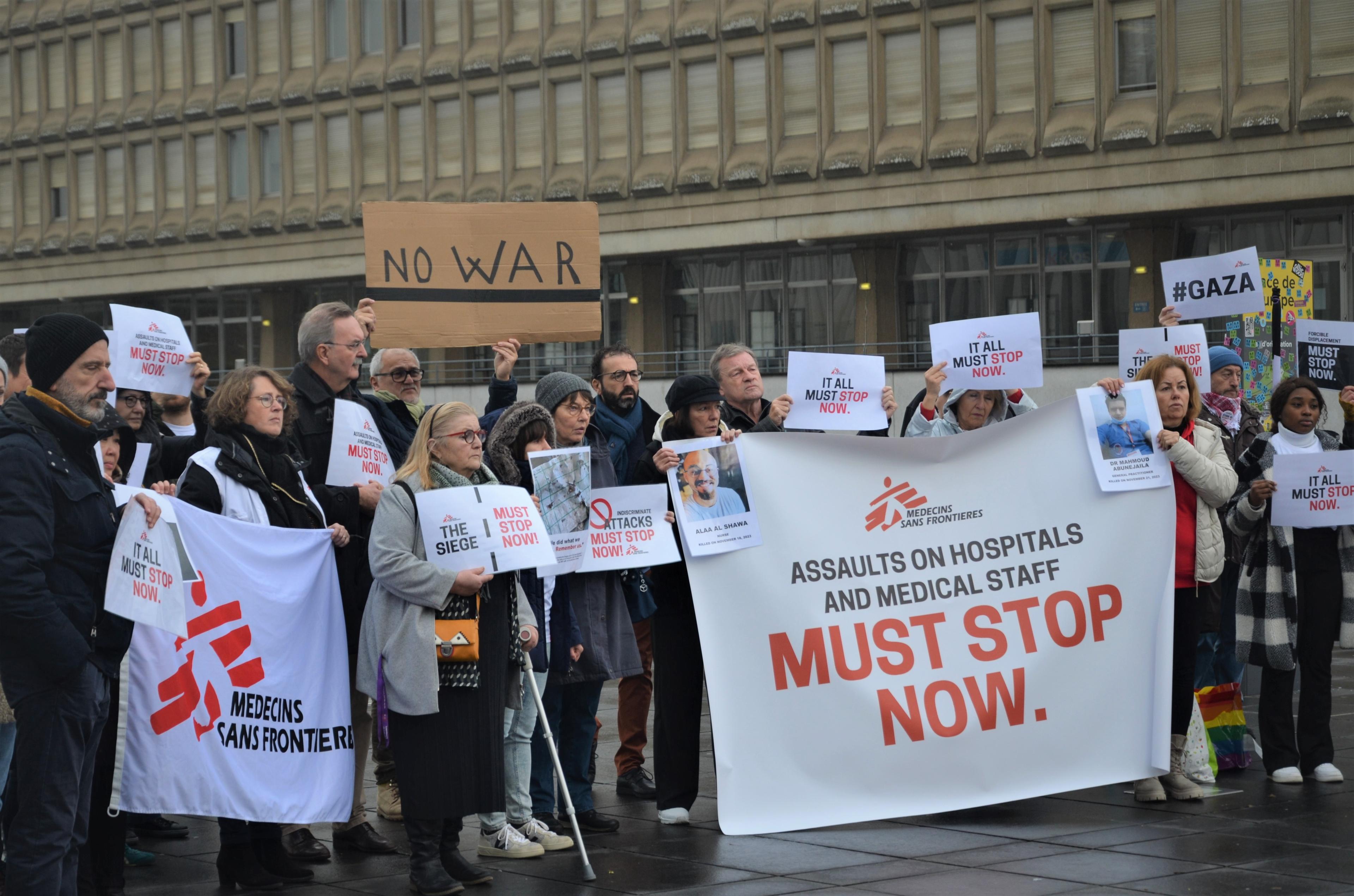 Rassemblement pour Gaza à Luxembourg. 18 décembre, 2023 © MSF