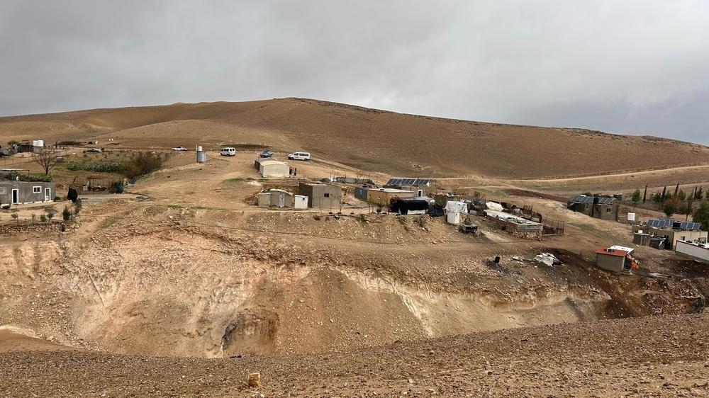 Clinique mobile MSF installée dans le petit village d'Umm Qussa, Masafer Yatta, Cisjordanie, Territoires palestiniens occupés. © Laora Vigourt/MSF