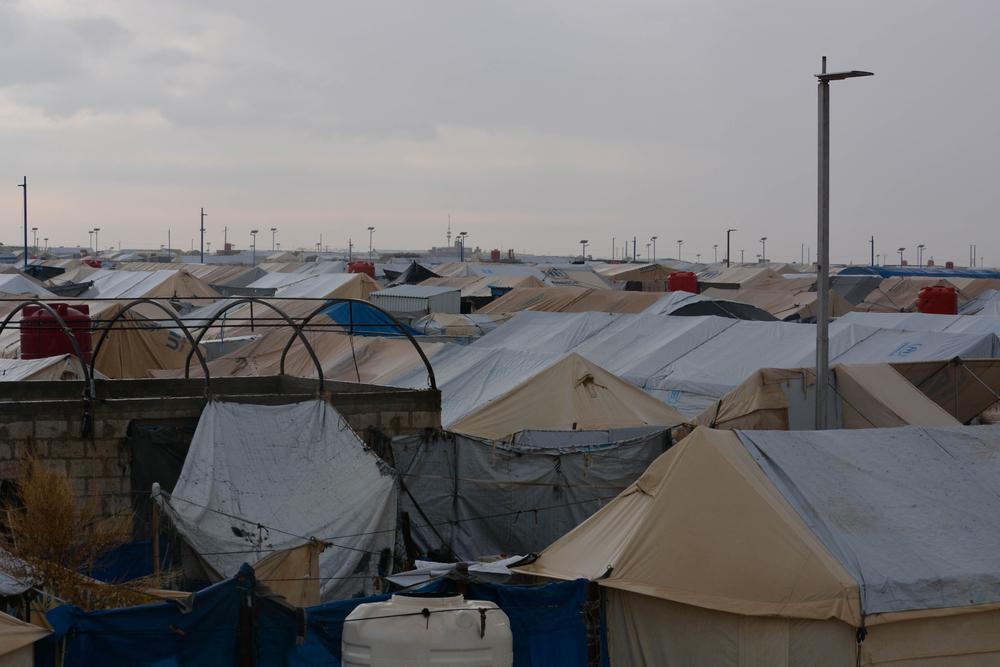 Vue du camp d'Al-Hol depuis les installations de MSF dans le camp au nord-est de la Syrie, 13/12/2023. © MSF