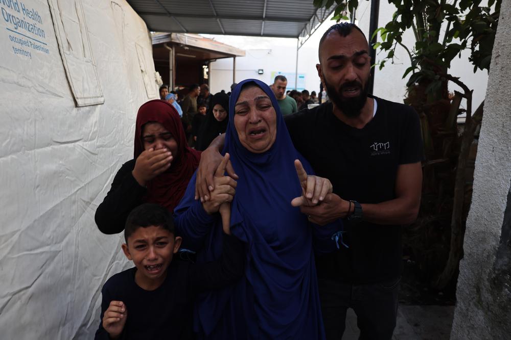 Image d'une famille prise à la bande de Gaza en novembre, 2023. © MSF