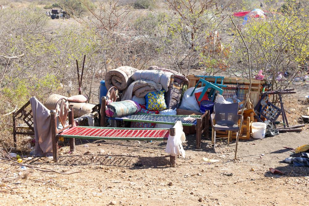 Vue des environs du centre de transit de Renk, dans l'État du Haut-Nil, où plus de 25 425 personnes vivent dans des conditions déplorables, avec peu de nourriture, d'eau, d'abris et d'installations sanitaires. © MSF