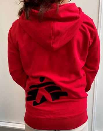 Hoodie MSF rouge dos