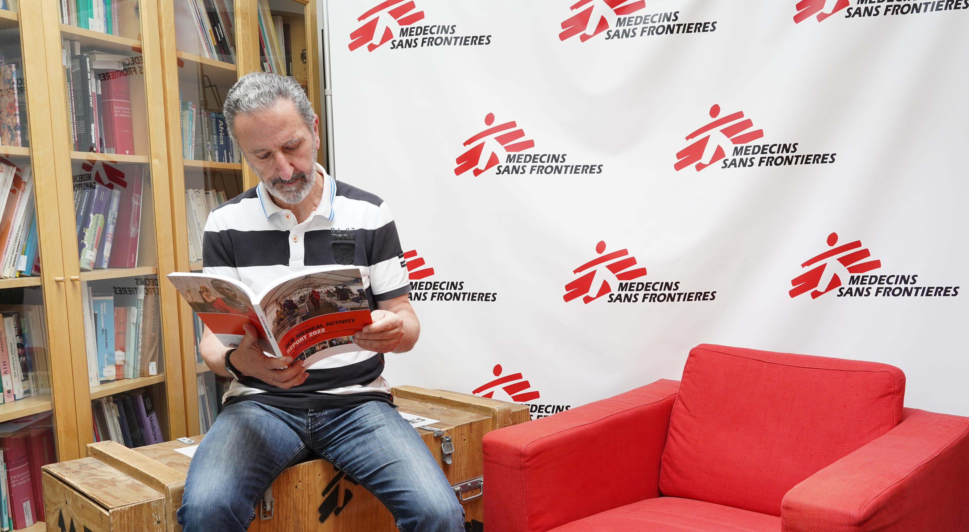 Dr Bechara Ziadé, président sortant de MSF Luxembourg dans les locaux de l'assotiation à Hollerich. © MSF