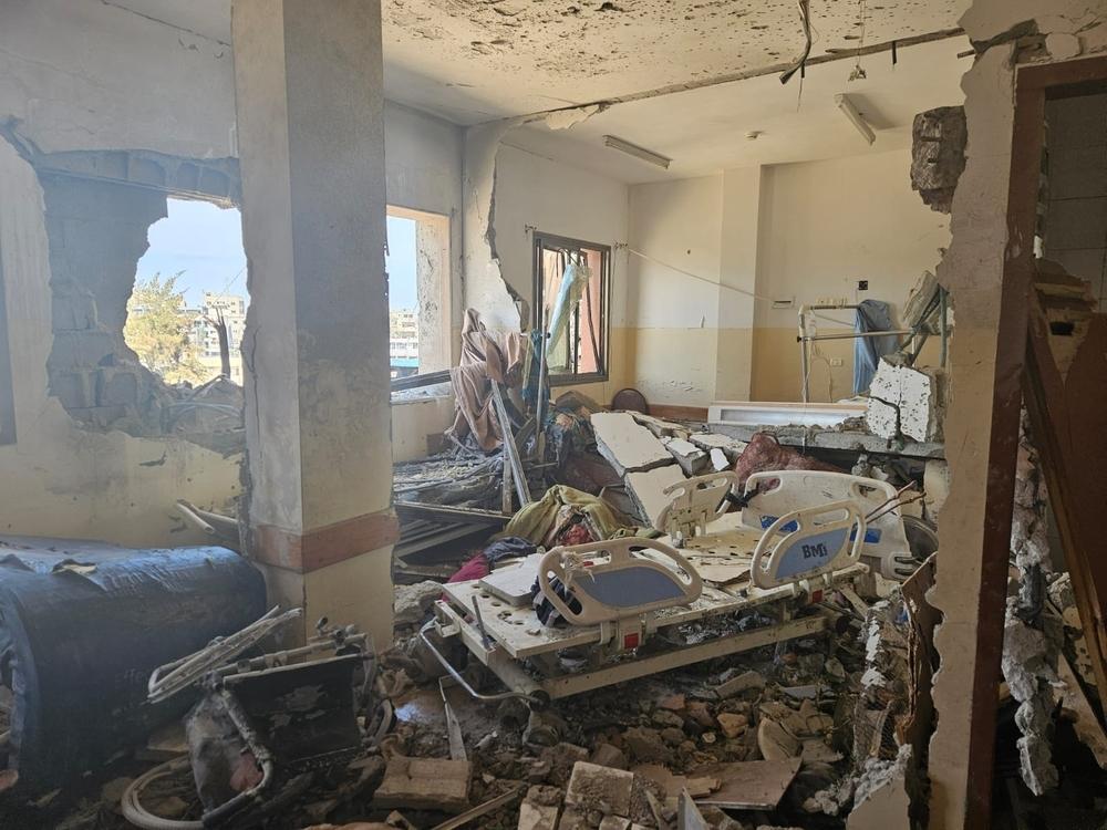 Photographie prise à l'intérieur de l'hôpital Nasser, dans la bande de Gaza, 13 mars 2024 © MSF