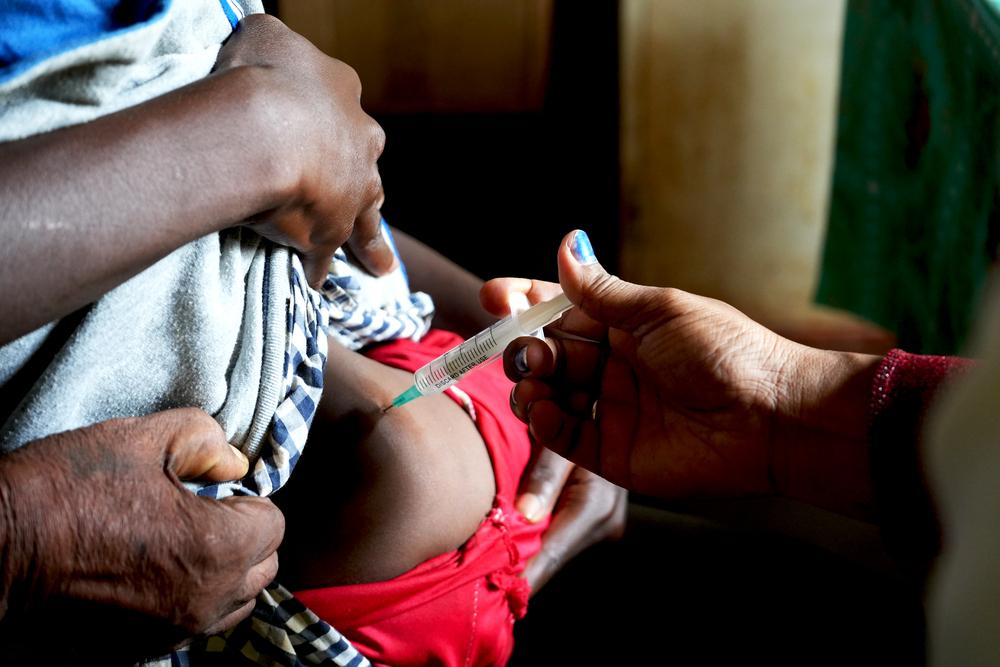 Injection vaccin contre le paludisme