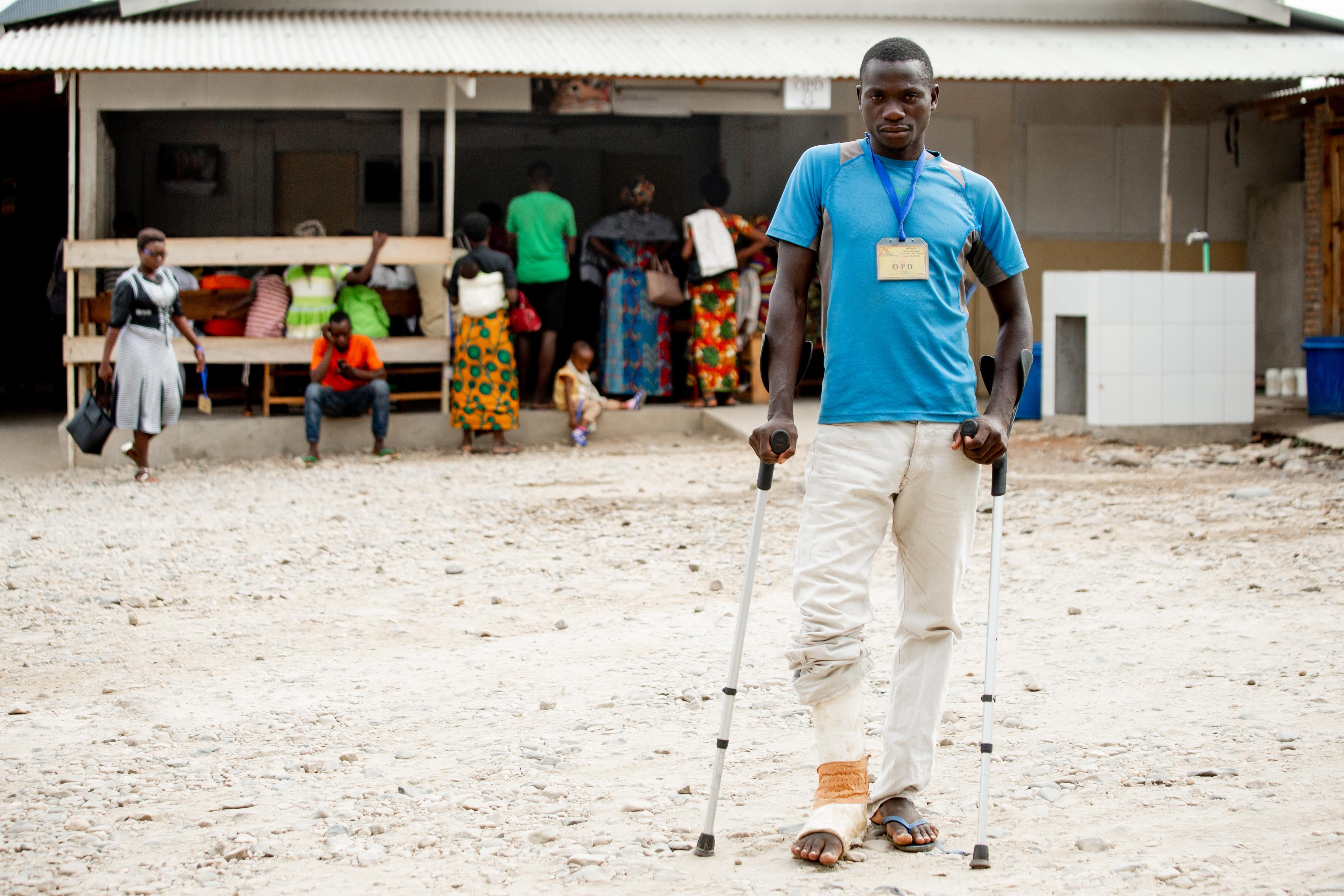 Assouman Ncamugwanko, patient du centre de traumatologie MSF "L'Arche de Kigobe"