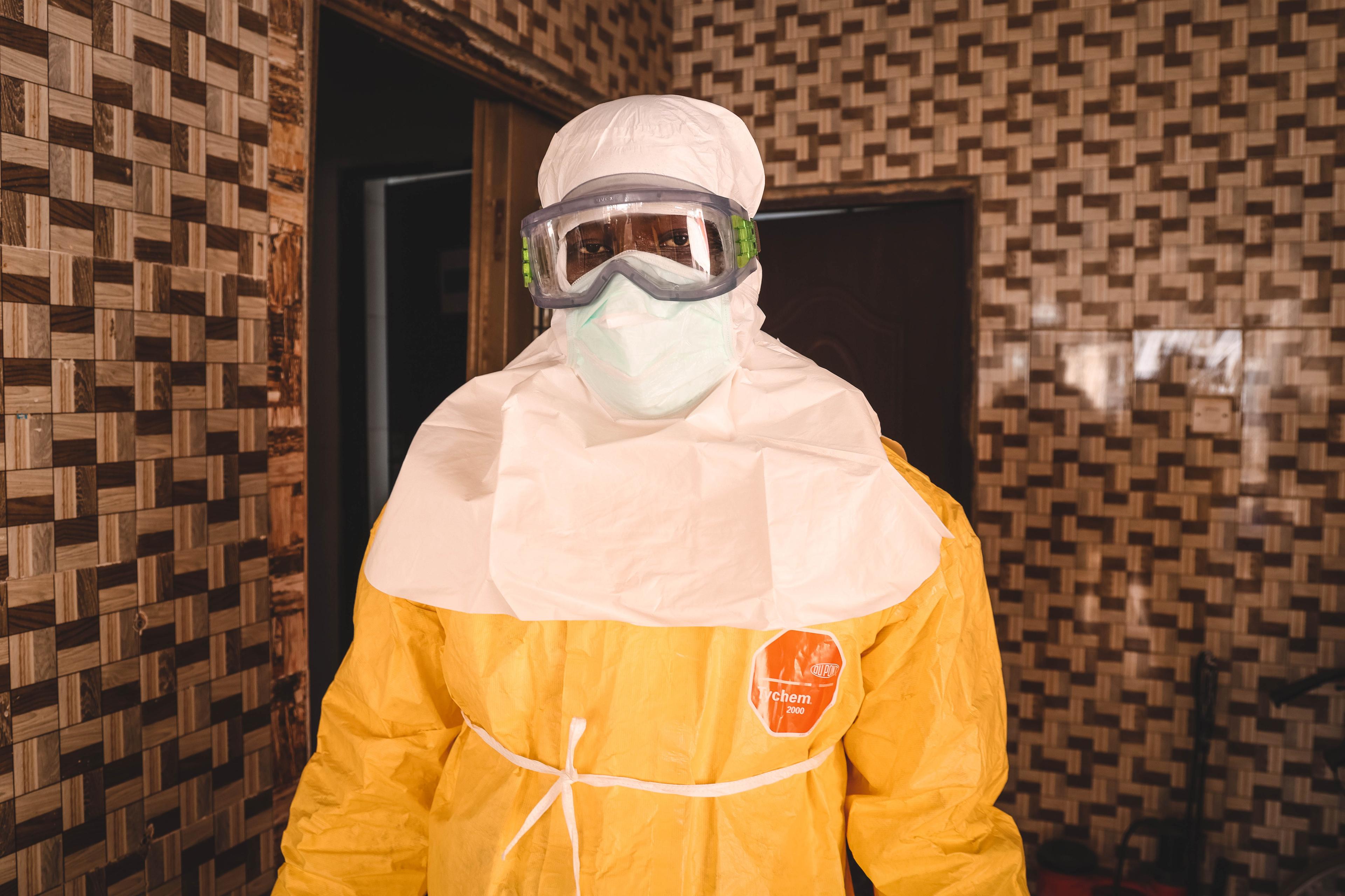 Ministry of Health medical doctor wearing full protective personal equipment (PPE)