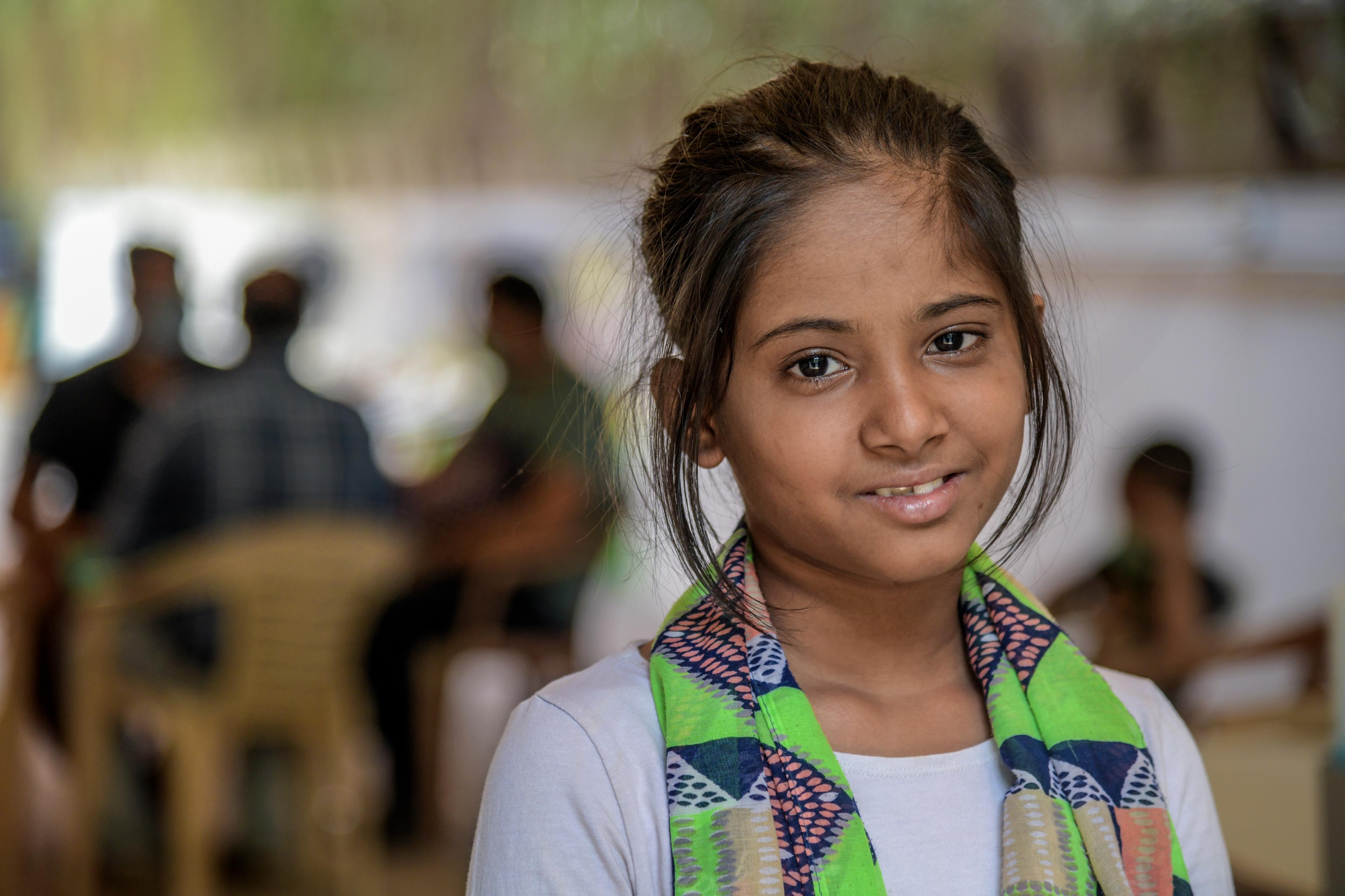 Une fillette de 10 ans, survivante de la Tuberculose, guérie par un traitement à base de bédaquiline et de Delamanid dans la clinique indépendante de MSF, à Mumbai (Inde). ©Atul Loke 