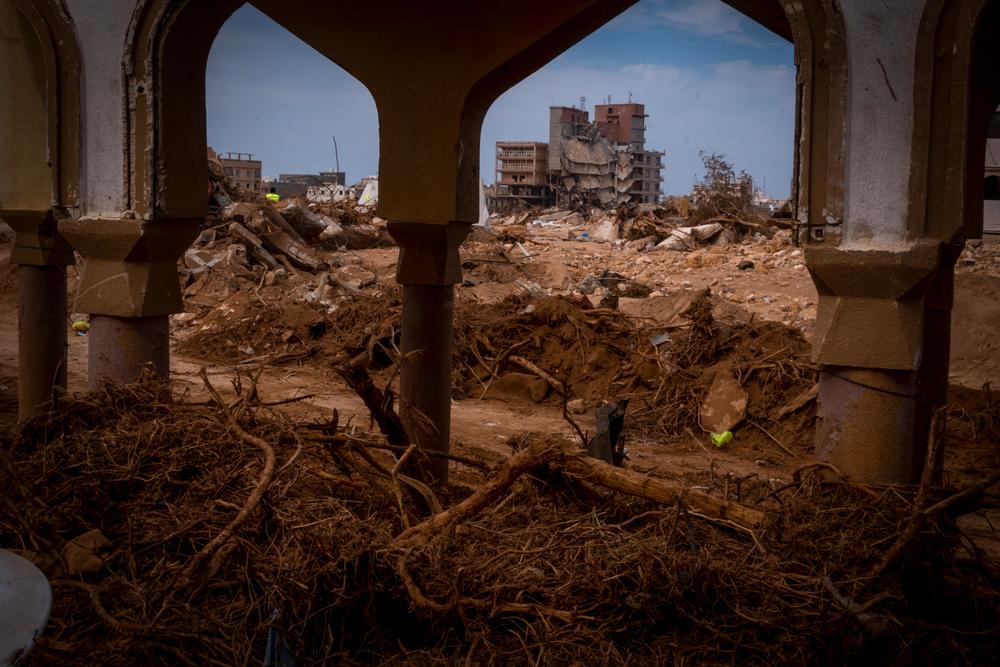 Destruction massive dans la ville de Derna.