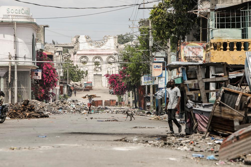 Vue de la cathédrale de Port-au-Prince. 