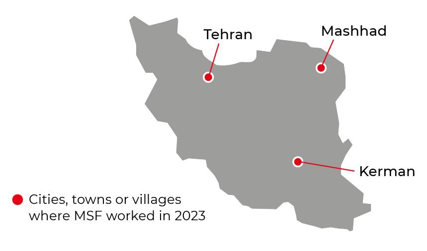 Régions où MSF était présente en 2023