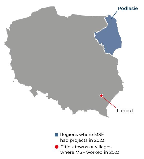 Régions où MSF était présente en 2023