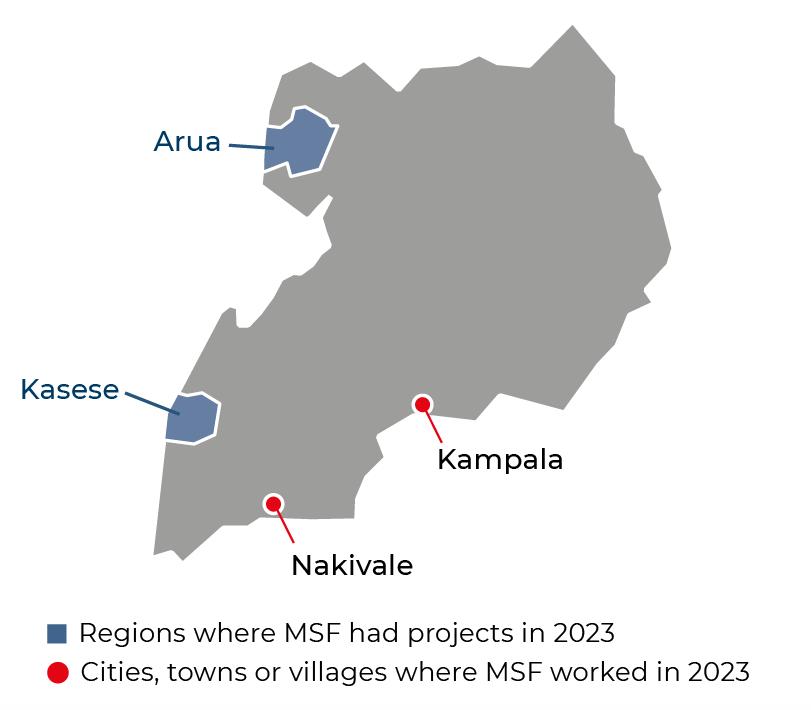 Régions où MSF était présente en 2023