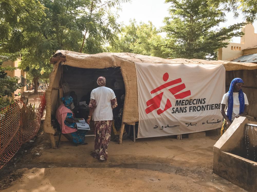 Le poste de santé mis en place par MSF sur le site des personnes déplacées. Juillet, 2024. Naifunke, Mali. © Aichata Diakité/MSF