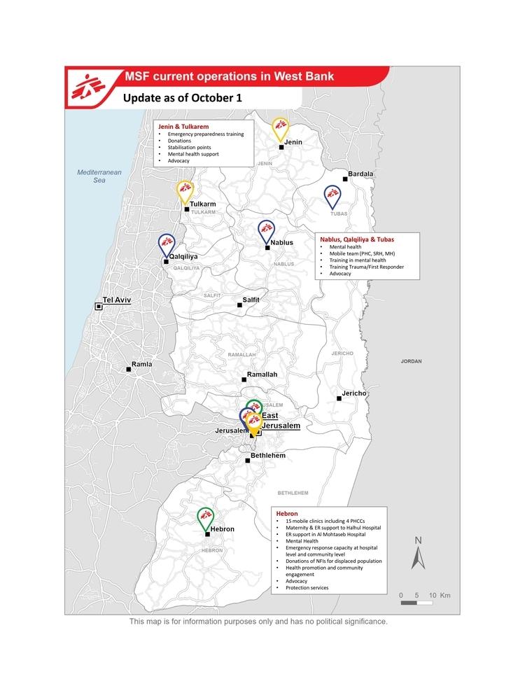 MSF operations in West Bank