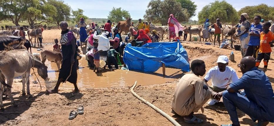 Puits de Korobo quand l'équipe MSF de Roland est arrivée. Novembre, 2024. Wadi Fira, Tchad. © Roland Couprie/ MSF