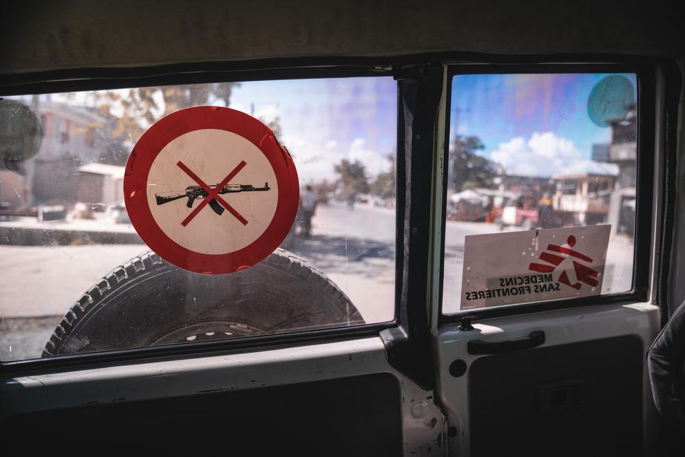 Vue depuis un véhicule MSF dans le sud d'Haïti