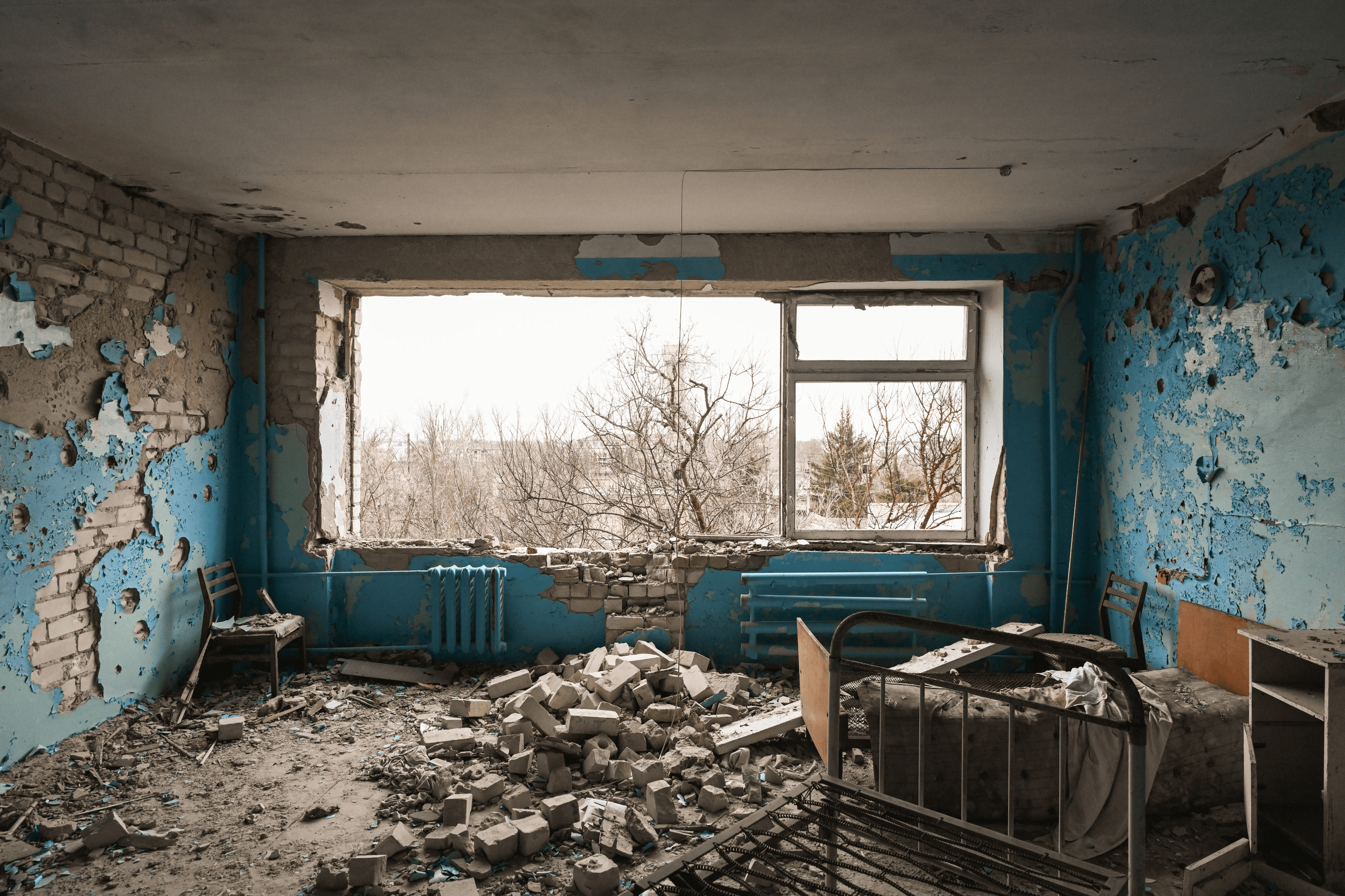 Ukraine, janvier, 2023. Hôpital de la ville de Vysokopilla, Oblast de Kherson.© Colin Delfosse