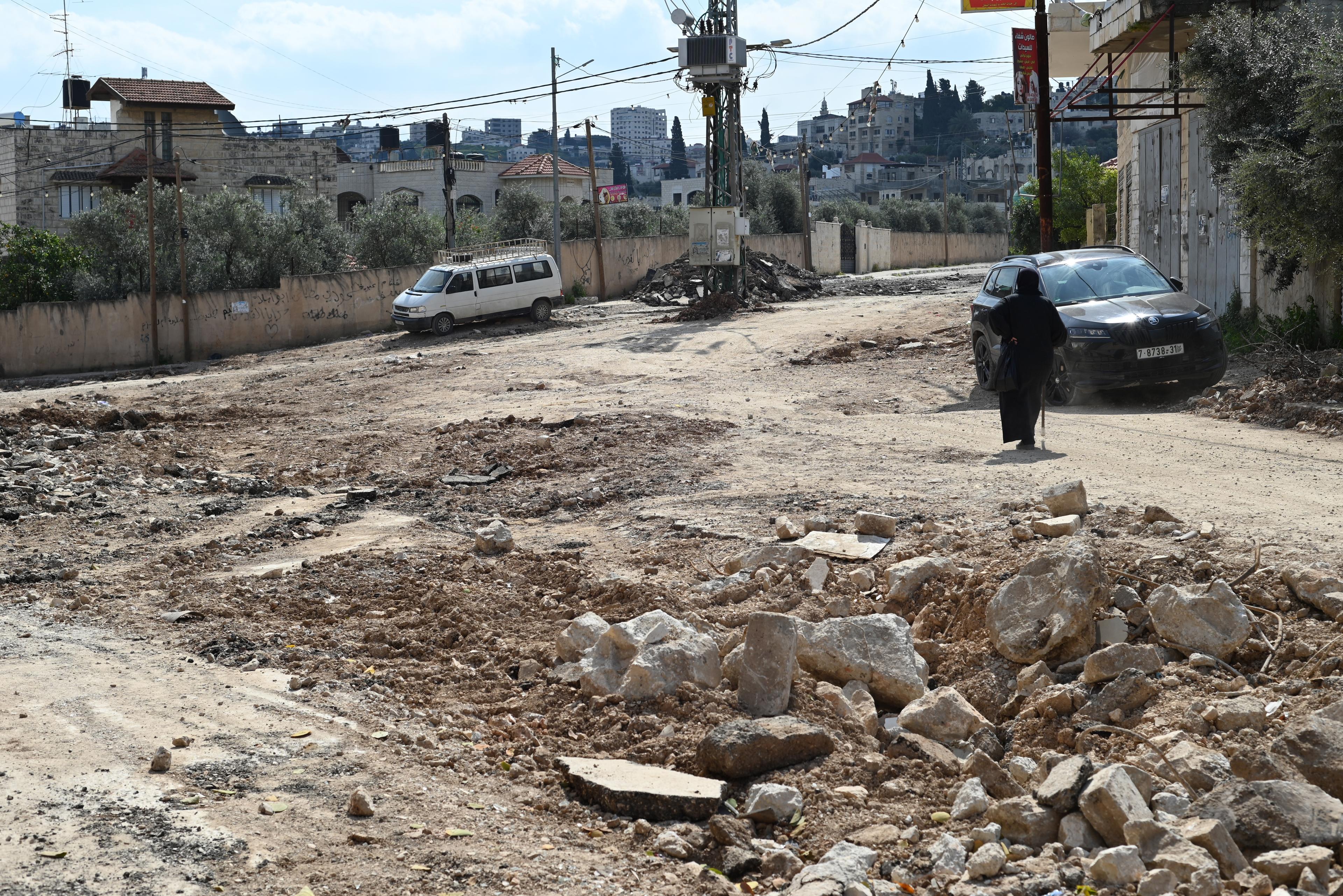 Rues du camp de réfugiés de Jénine, au nord de la Cisjordanie.