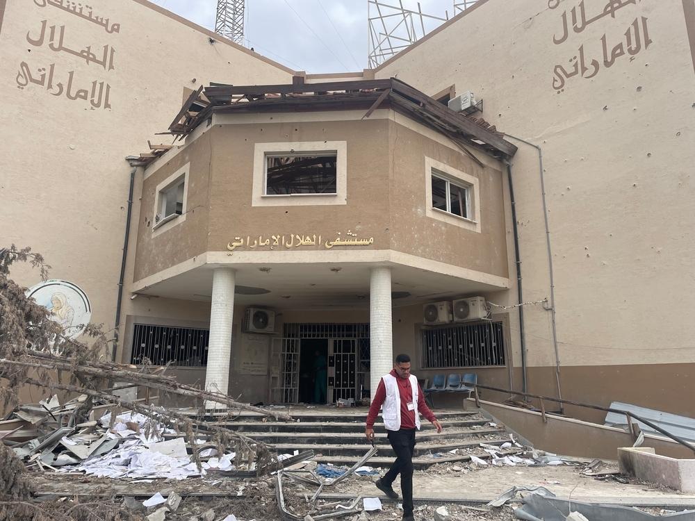 L'hôpital émirati de la ville de Rafah, au sud de Gaza, en Palestine.