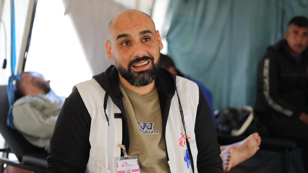 Abed Elhameed Qaradaya, responsable des activités de physiothérapie MSF à l'hôpital Nasser, Khan Younis.