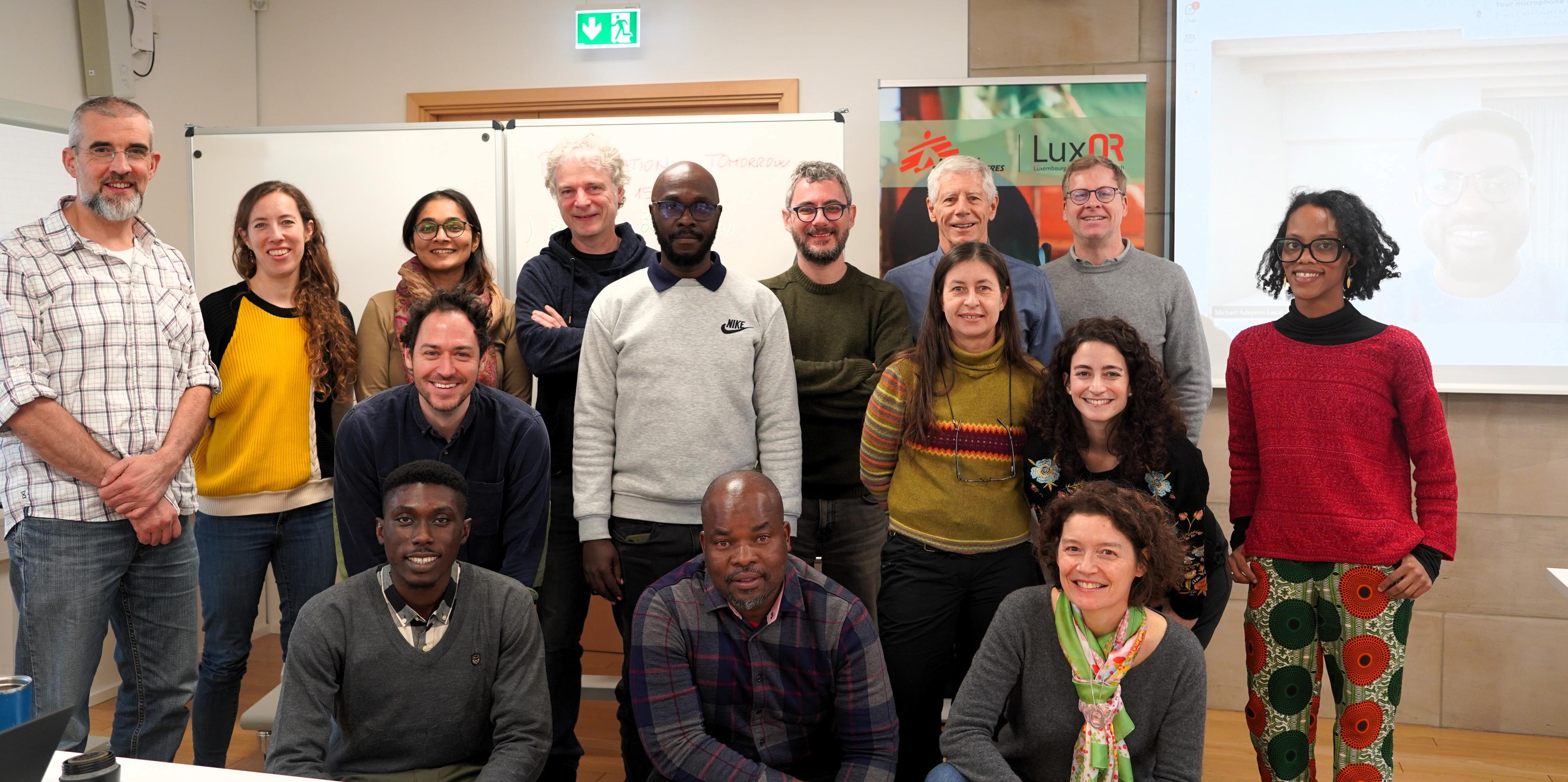 Participants au cours de recherche opérationnelle sur le climat, la dégradation environnementale et la santé (CEH) organisé par LuxOR au Luxembourg. Février, 2025 © MSF