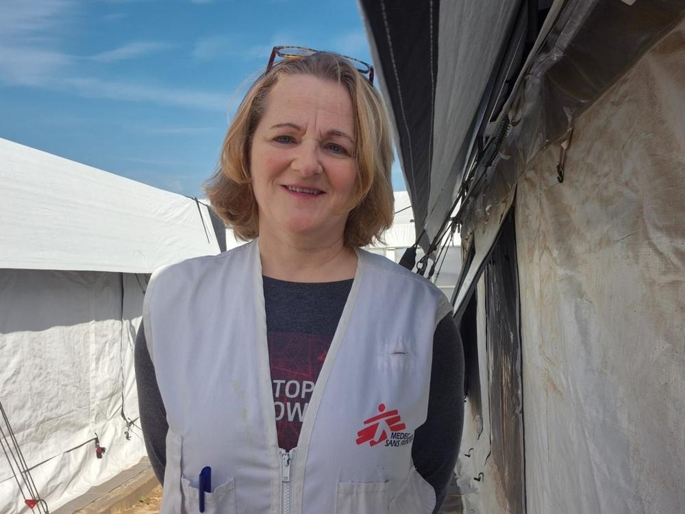 Katrin Glatz Brubakk, responsable des activités de santé mentale à l'hôpital de campagne MSF de Deir al-Balah, Gaza. Février, 2025 © MSF