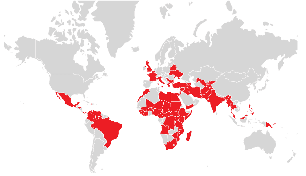 Les équipes de MSF travaillent dans plus de 70 pays ©MSF