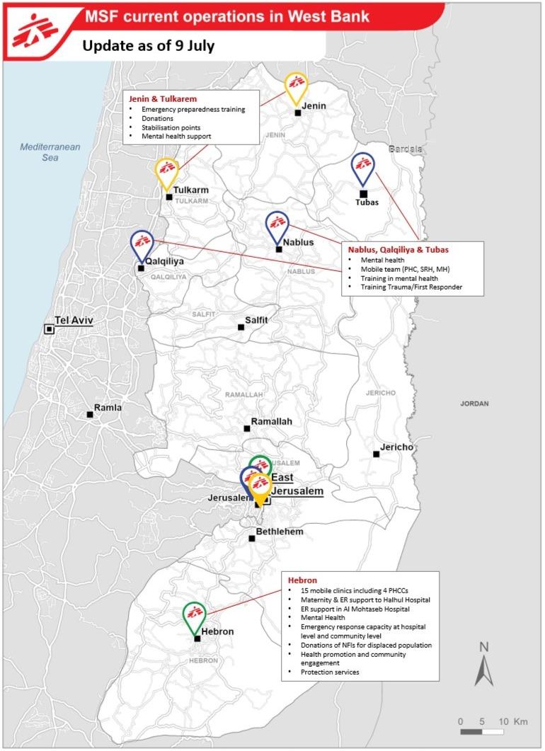 Map of West Bank