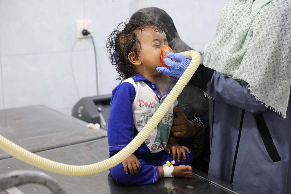 Unité respiratoire de l'hôpital mère-enfant de MSF à Houban
