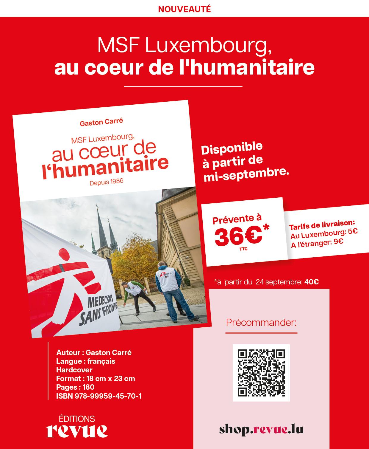 Précommande livre MSF Luxembourg