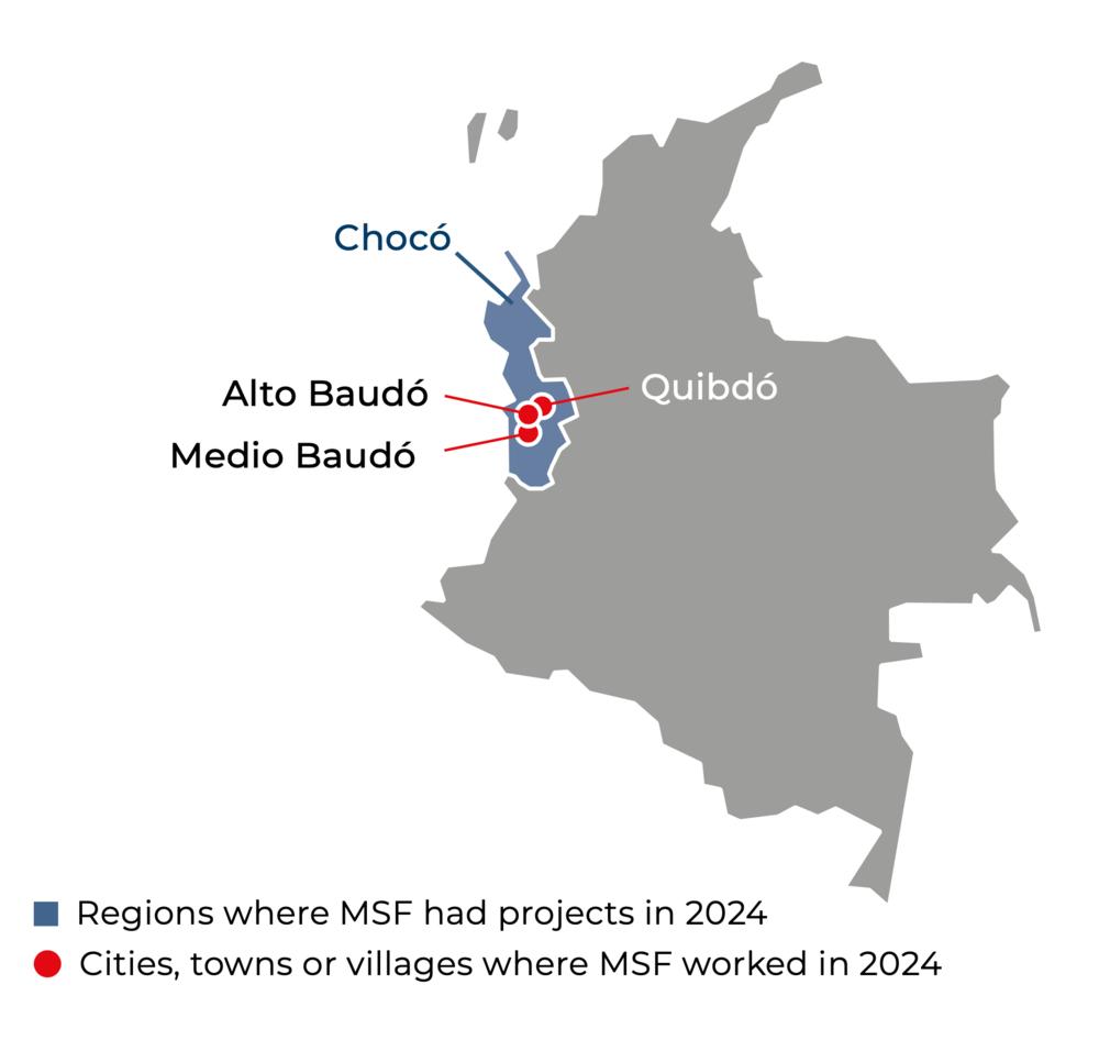 Colombia IAR map 2024 ©MSF