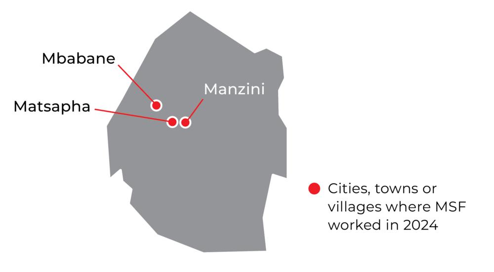 Eswatini IAR map 2024 ©MSF