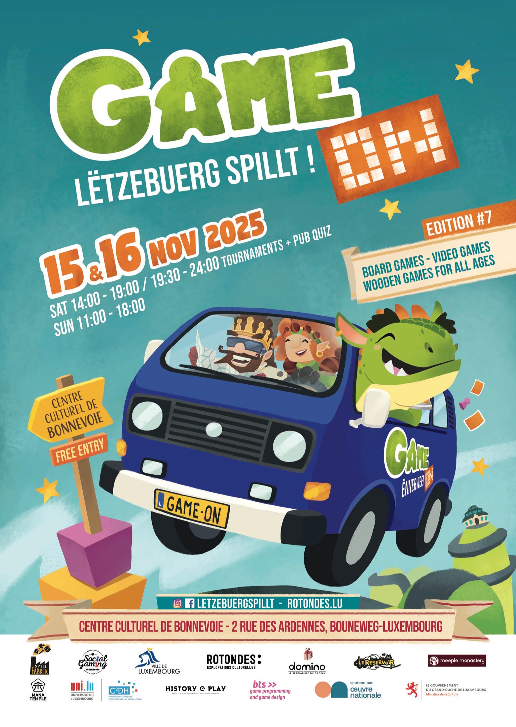 Game On Centre Culturel Bonnevoie 15 et 16 novembre 2025