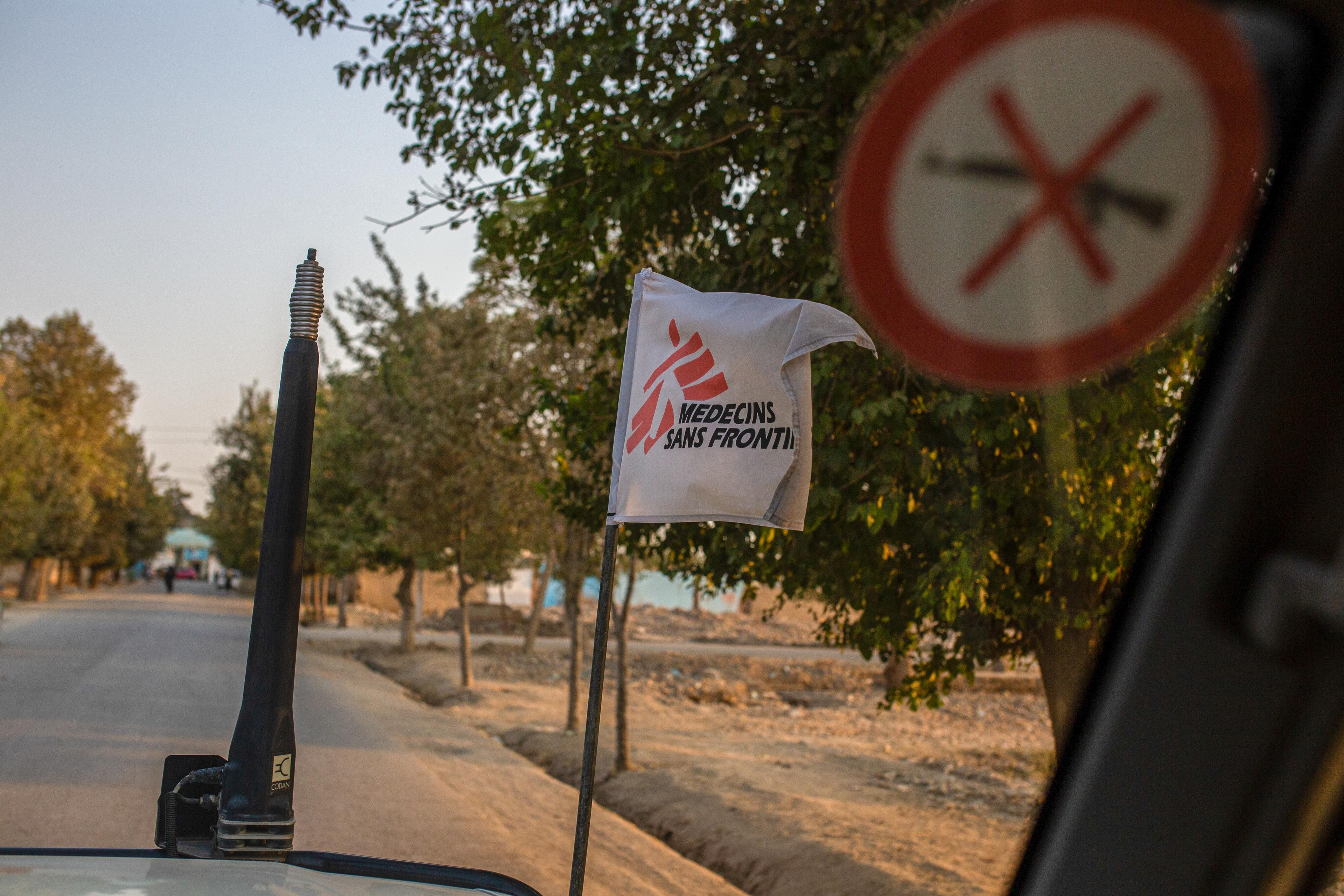 Vue depuis un véhicule MSF à Kunduz, Afghanistan