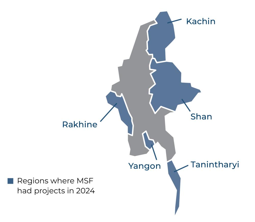 Myanmar IAR map 2024 ©MSF