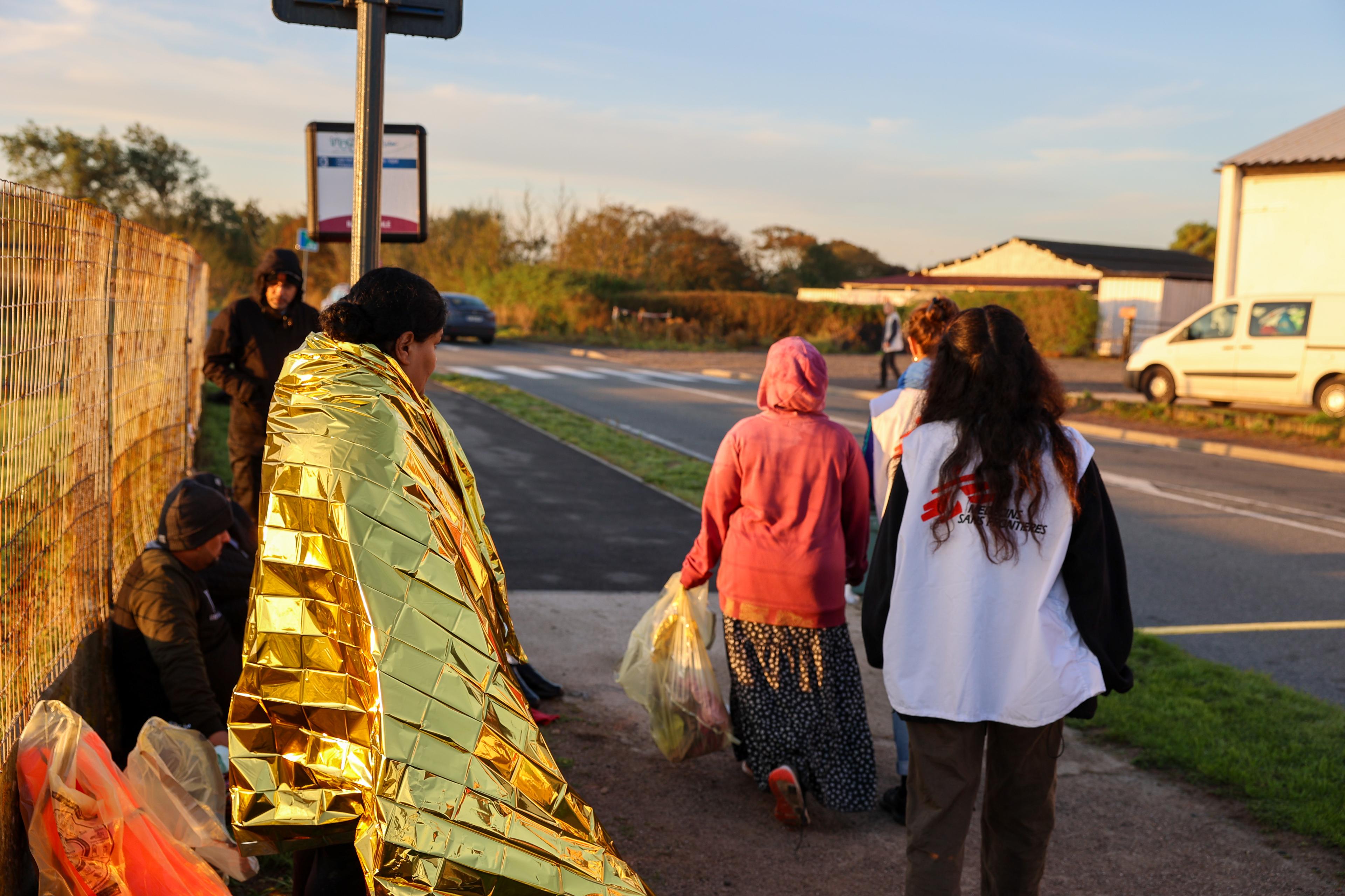 MSF provides assistance to survivors of failed attempts to cross the  Channel 