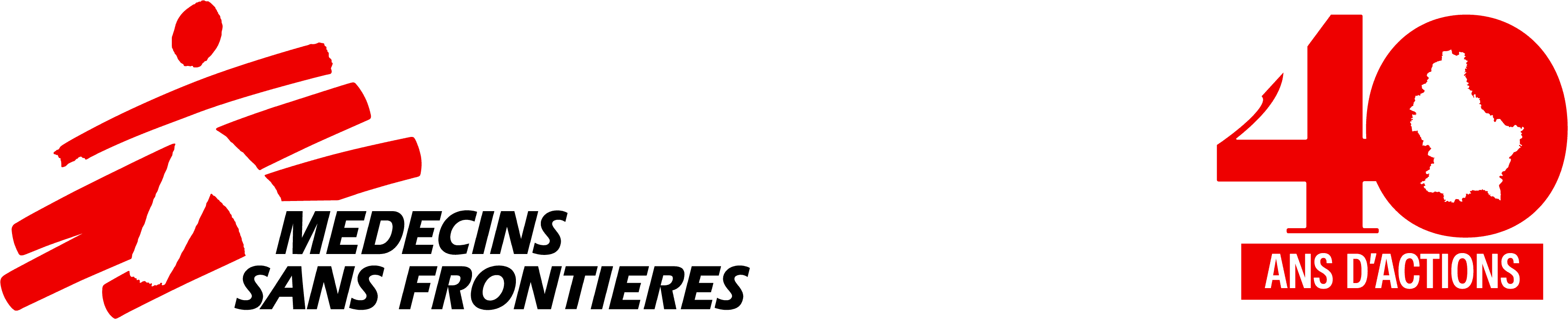 logo msf luxembourg 40 ans d'action humanitaire