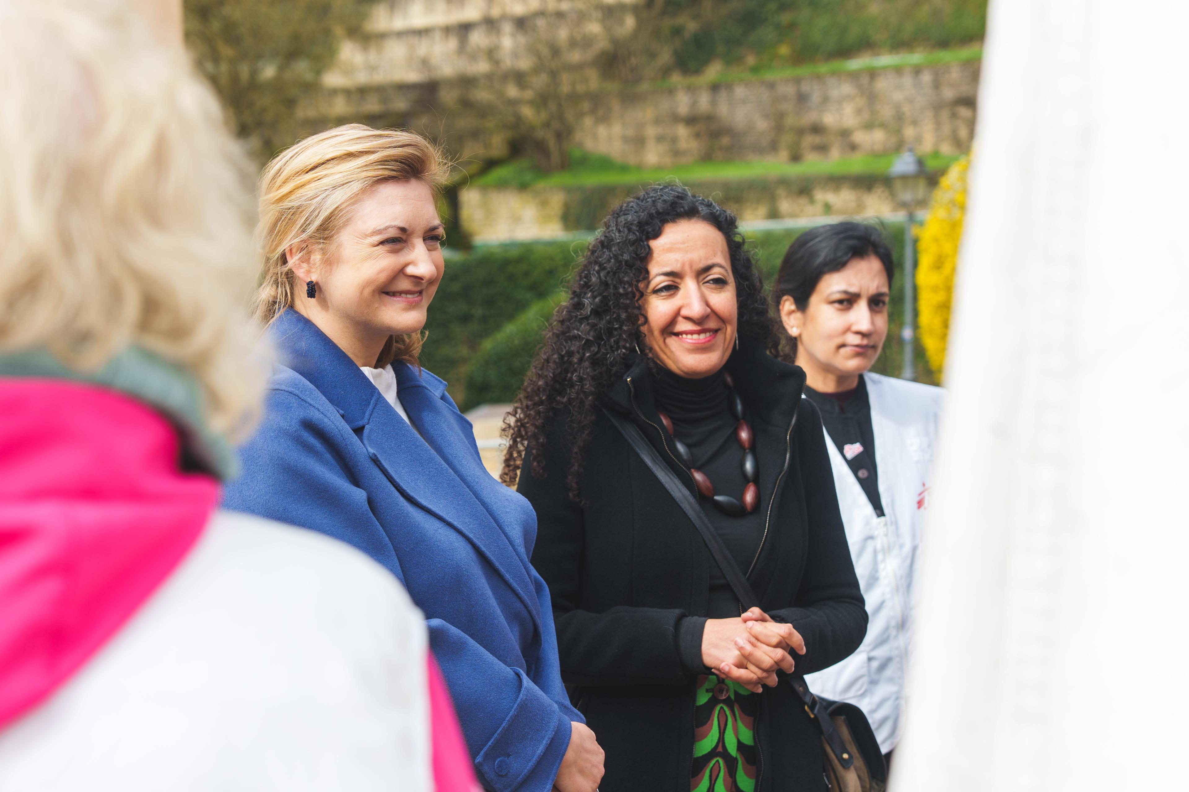 La première journée de « La Grande Expo », les équipes de Médecins Sans Frontières Luxembourg ont eu l'honneur d’accueillir à S.A.R. la Grande-Duchesse Stéphanie. Luxembourg. Mars, 2026 © Simon Wendel/ MSF
