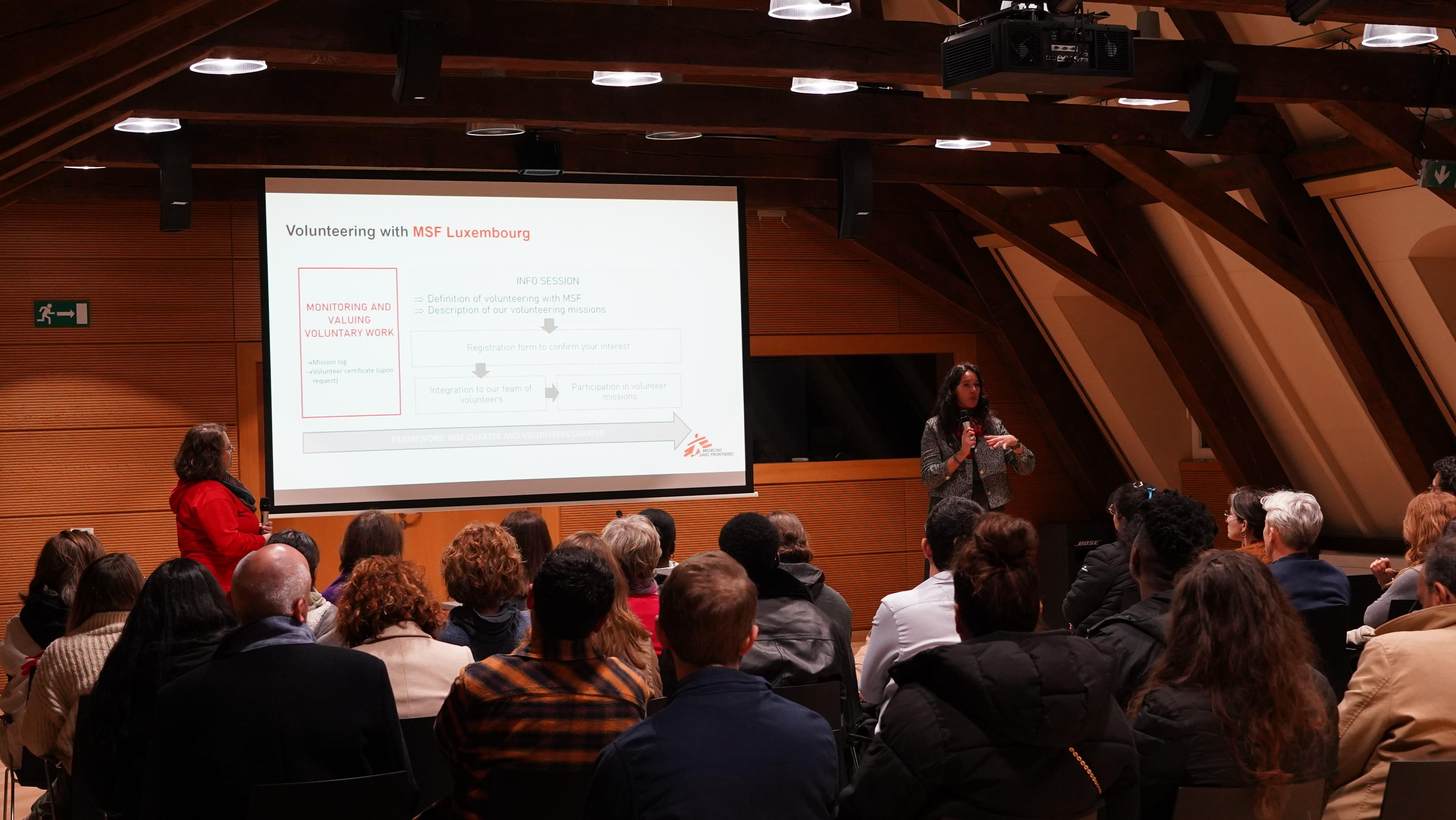 Session information sur le bénévolat chez MSF à Neimënster