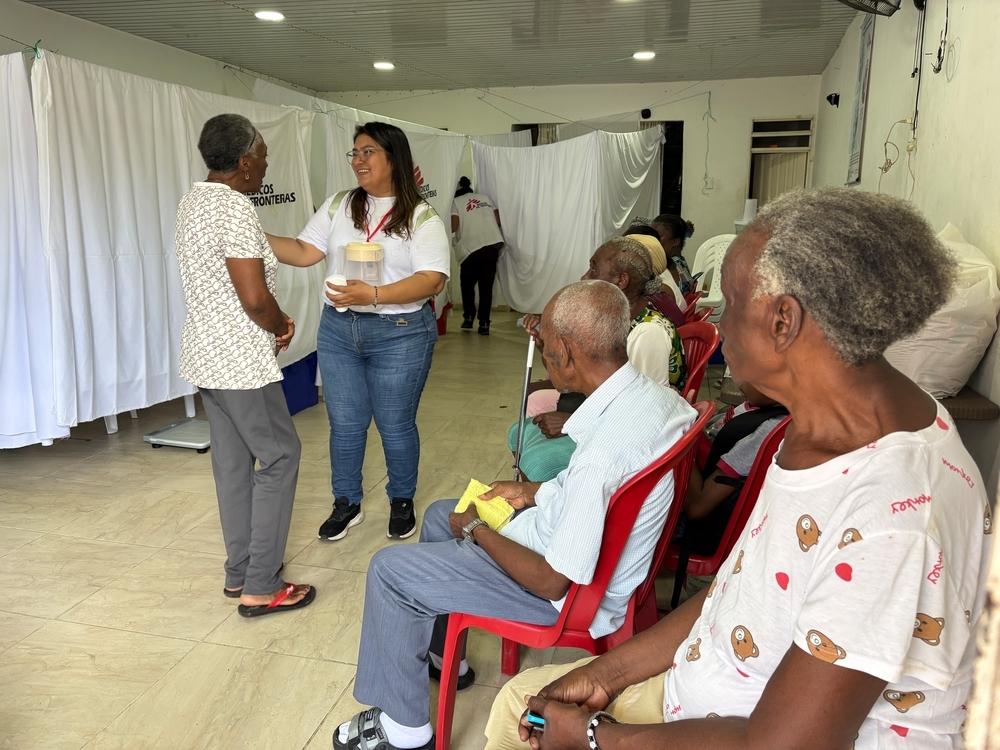 Dispensaire mobile MSF dans le quartier d'Alberto Lleras, l'une des zones les plus durement touchées de Buenaventura. Colombie, août, 2026 © Natalia Romero Peñuela/MSF 