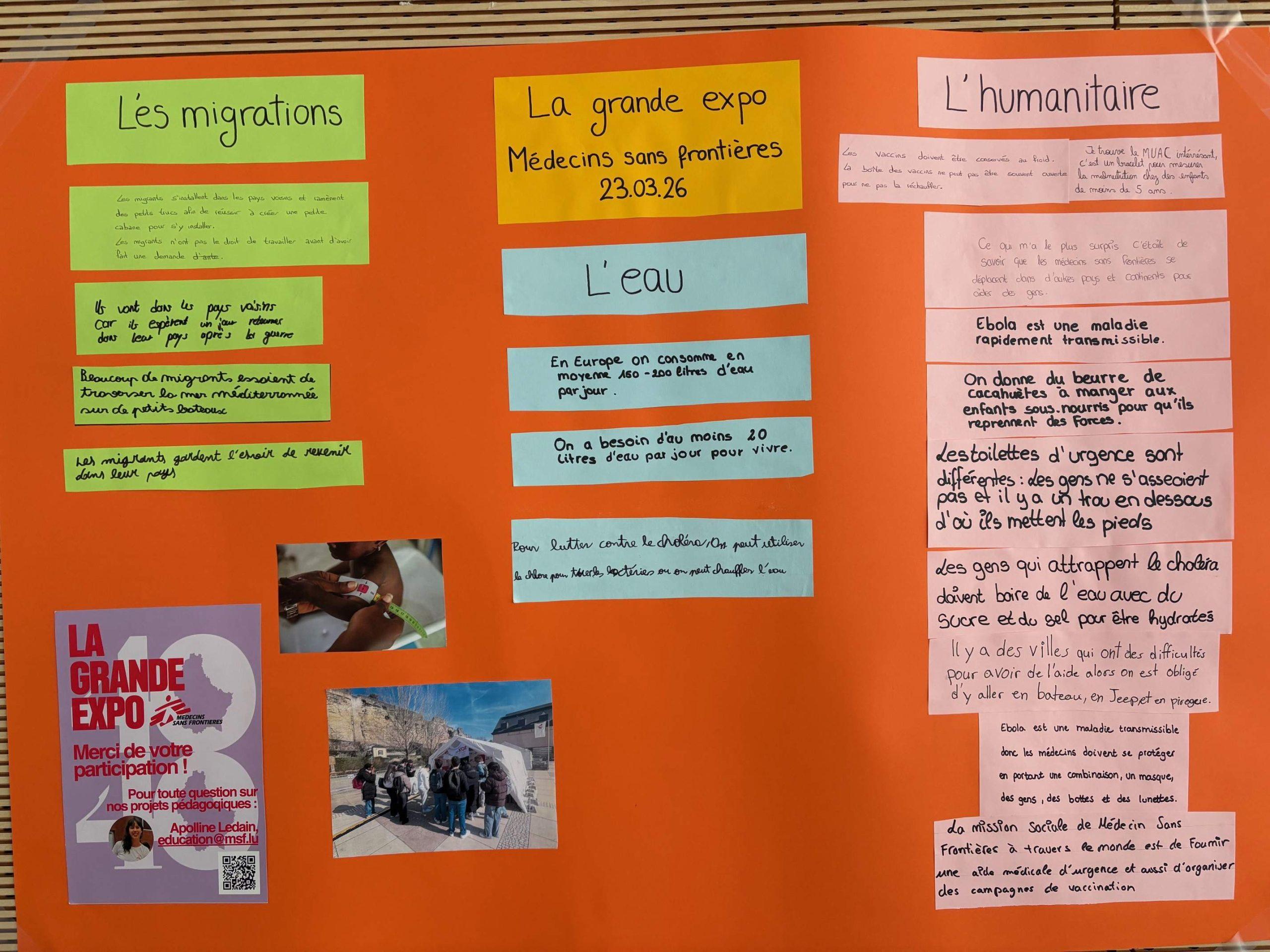Visite de La Grande Expo à Neimënster par la Classe 5G-FRP du Lycée Mathias Adam