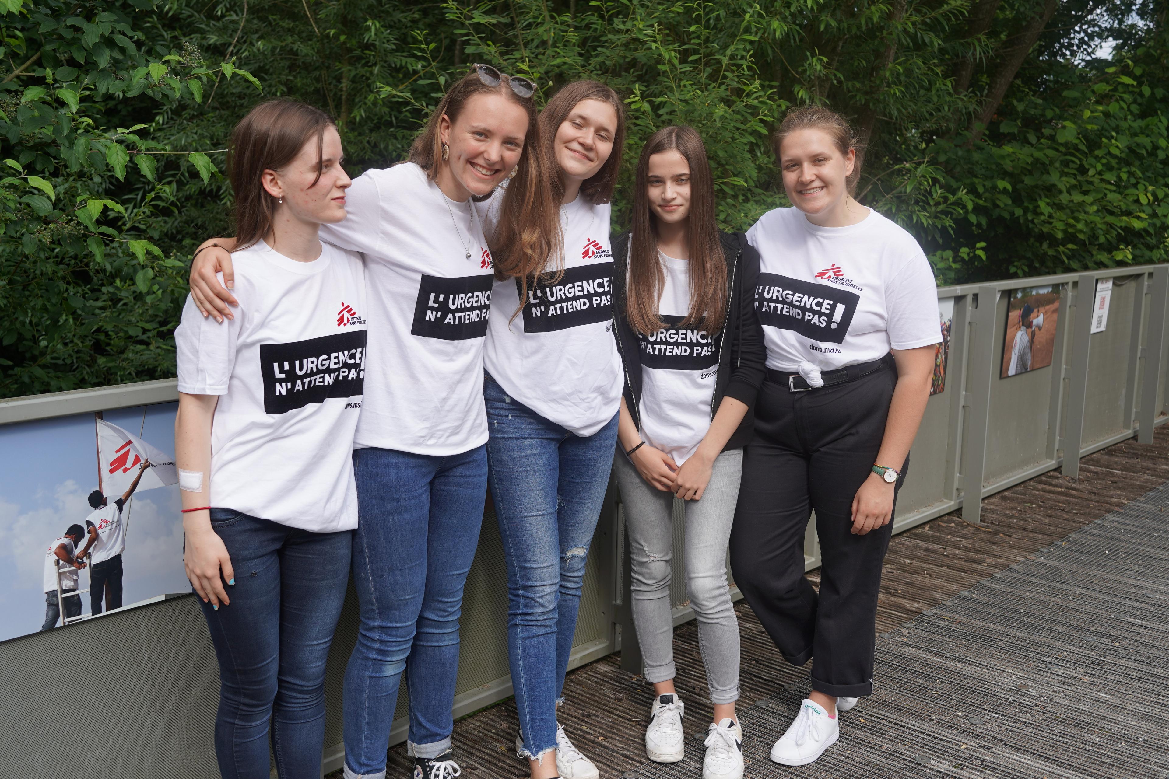 A team of participants in the escape game organized on the site of the ASBL D&#039;Millen in Beckerich in July 2021.