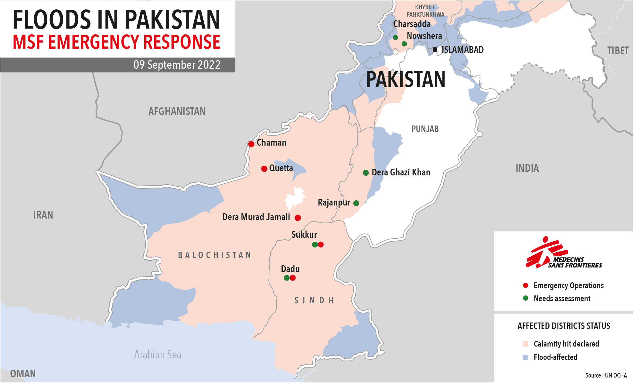 Réponse d&#039;urgence au Pakistan, mise à jour 09/09/2022  