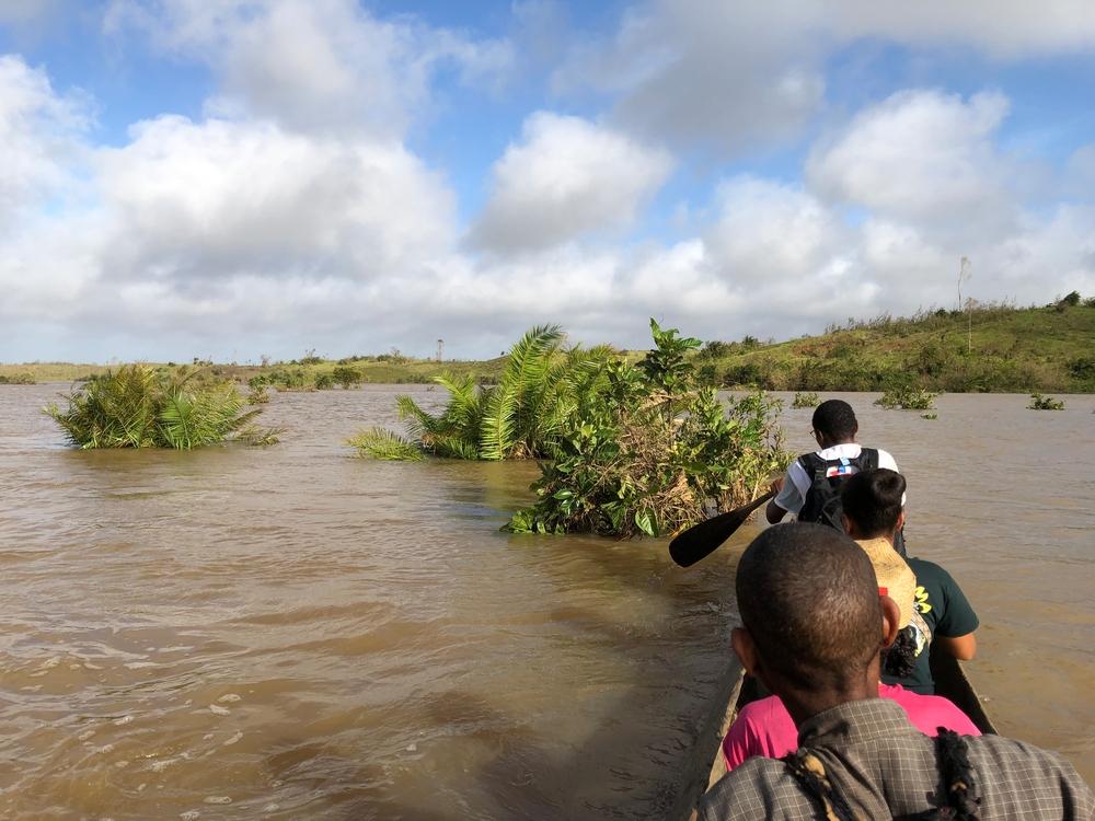 Après le cyclone Emnati, il faut presque deux heures pour atteindre Mahatsara Iefaka depuis Mananjary. 25 février 2022. 