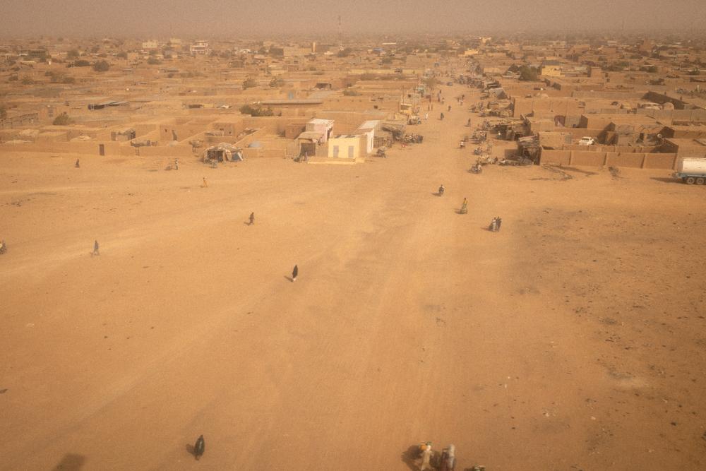 Vue générale d&#039;Agadez depuis l&#039;avion. 