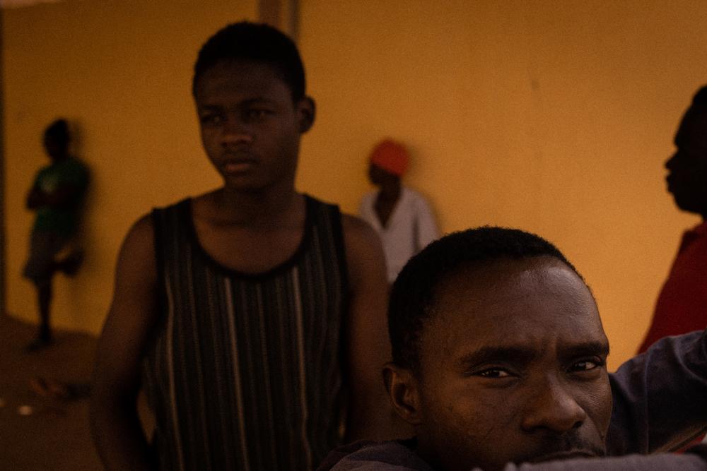 Migrants dans l&#039;un des ghettos où MSF travaille. 
