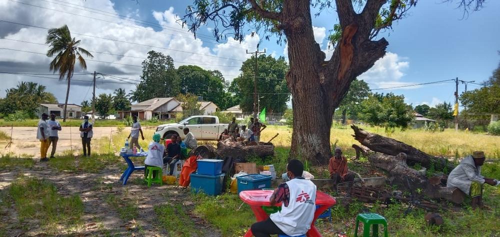 MSF runs medical activities in Mocímboa for the first time in two years. April 2022. 